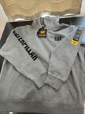 CAT Men's Gray Pullover Hoodie NWT